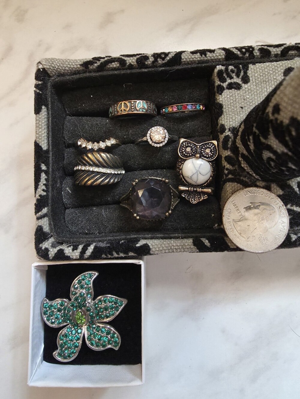 8 Assorted Women’s Multi-Color Fashion Rings - Picture 2 of 2